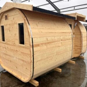 Sauna owal z bocznym wejściem 400 cm